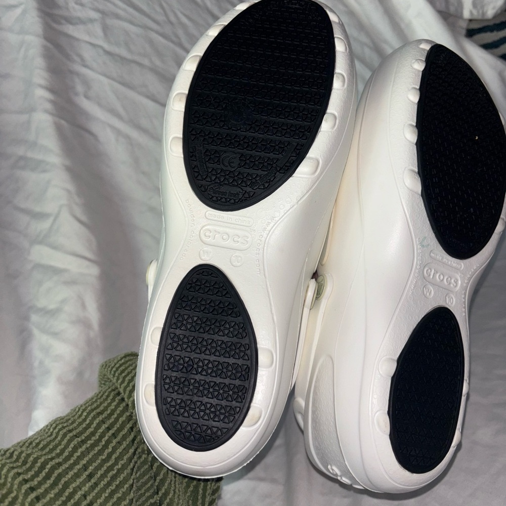 Crocs White Slip-On Clogs - Picture 5 of 5